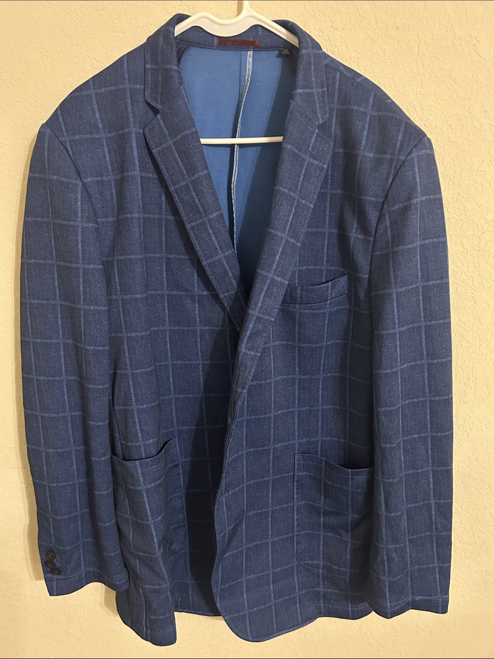 Johnston & Murphy Navy Windowpane Sport Coat